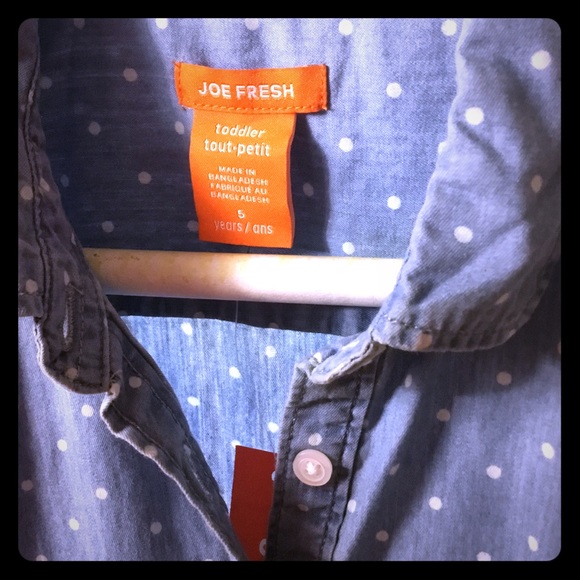 NWT Joe Fresh Swiss Polka Dot Pleated Cotton Dress 5T - Picture 4 of 7